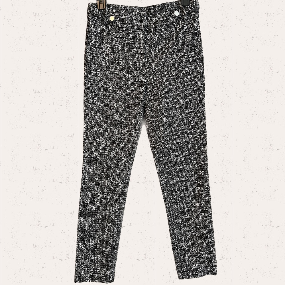 Calvin Klein - Dress Pant -  Straight leg - Faux Tweed Fabric Print - STRETCHY!
